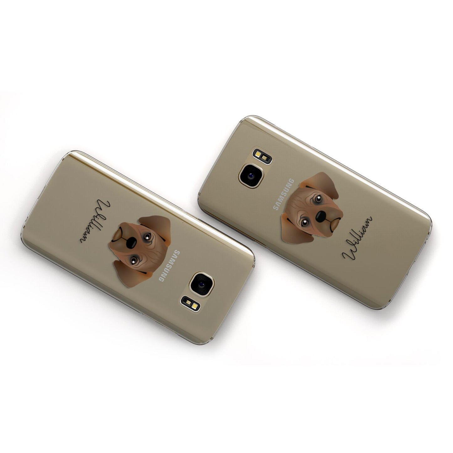 Pugalier Personalised Samsung Galaxy Case Flat Overview
