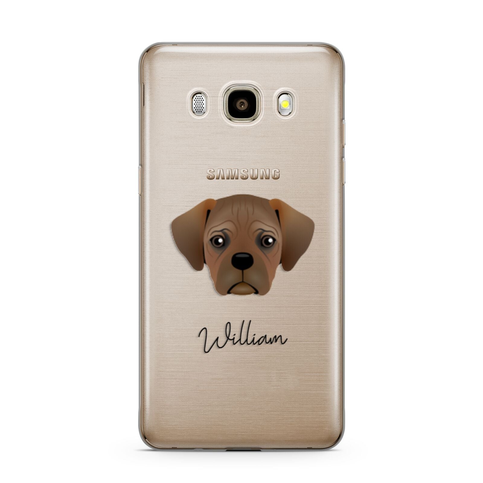 Pugalier Personalised Samsung Galaxy J7 2016 Case on gold phone