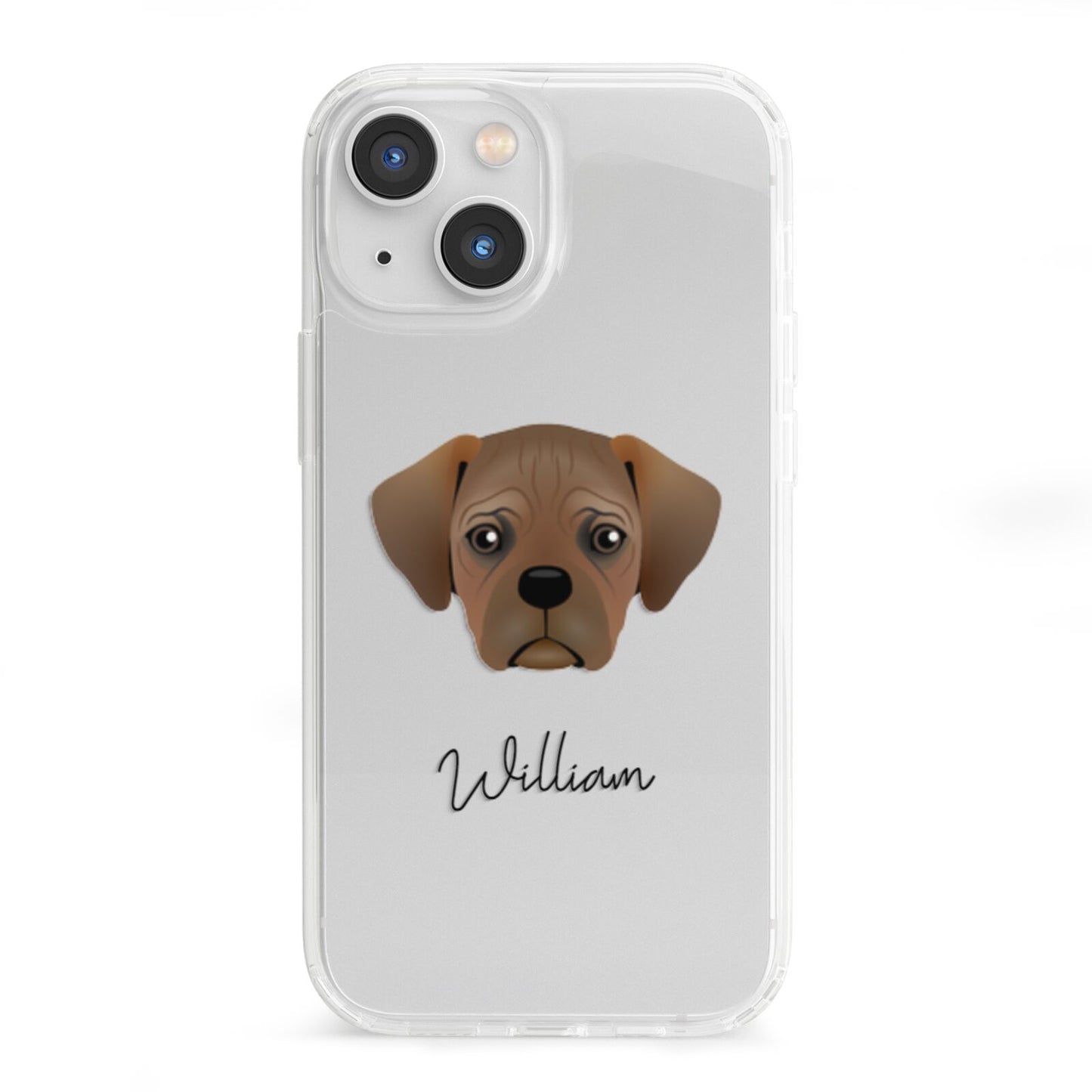 Pugalier Personalised iPhone 13 Mini Clear Bumper Case