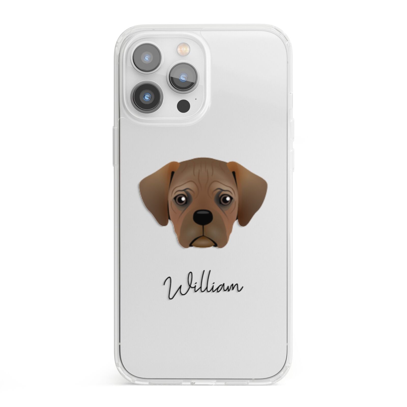 Pugalier Personalised iPhone 13 Pro Max Clear Bumper Case