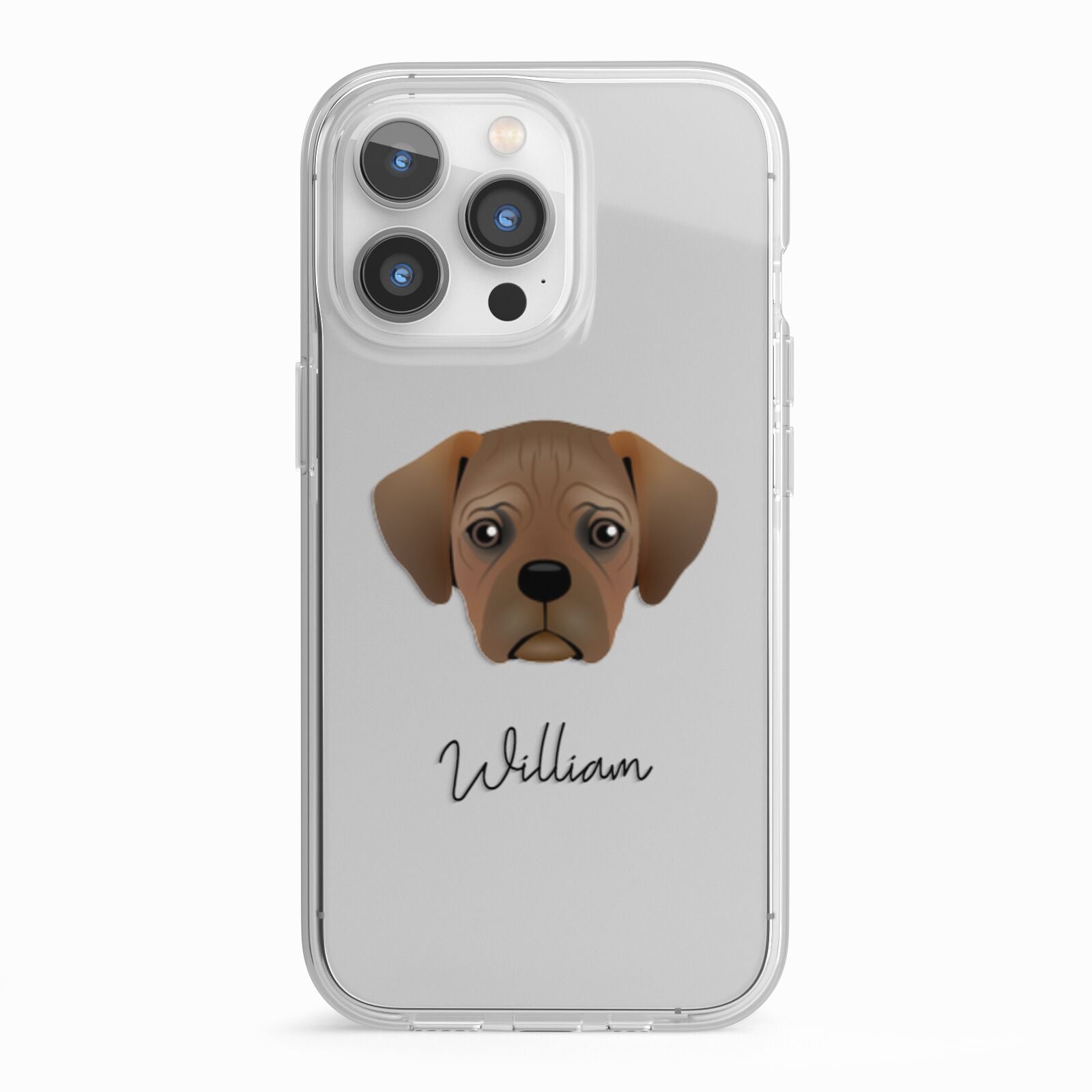 Pugalier Personalised iPhone 13 Pro TPU Impact Case with White Edges