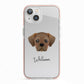 Pugalier Personalised iPhone 13 TPU Impact Case with Pink Edges