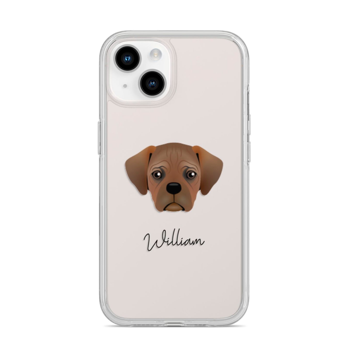 Pugalier Personalised iPhone 14 Clear Tough Case Starlight