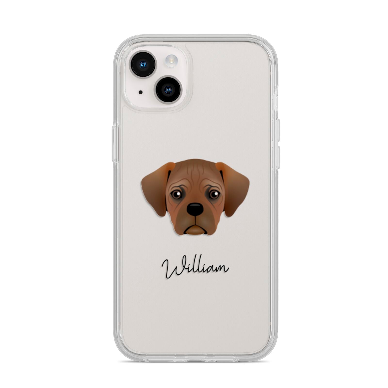 Pugalier Personalised iPhone 14 Plus Clear Tough Case Starlight