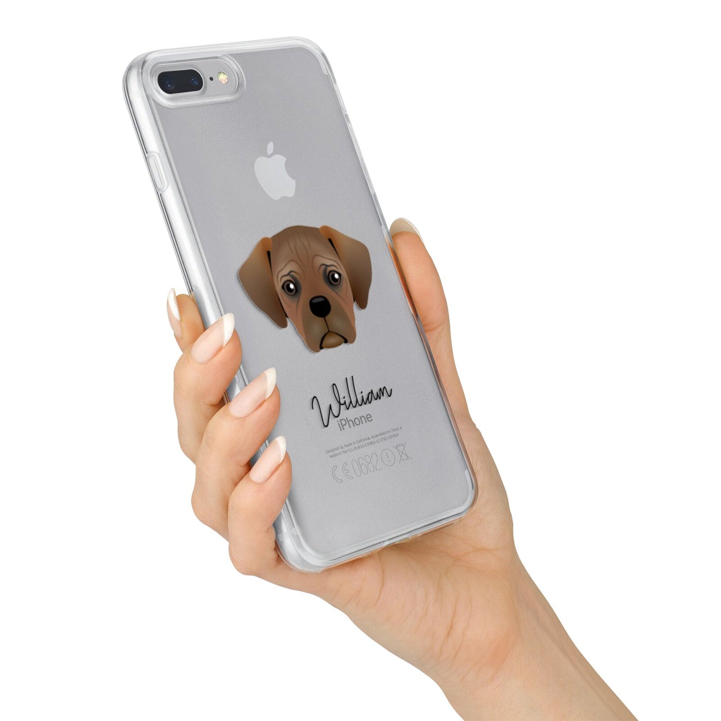 Pugalier Personalised iPhone 7 Plus Bumper Case on Silver iPhone Alternative Image