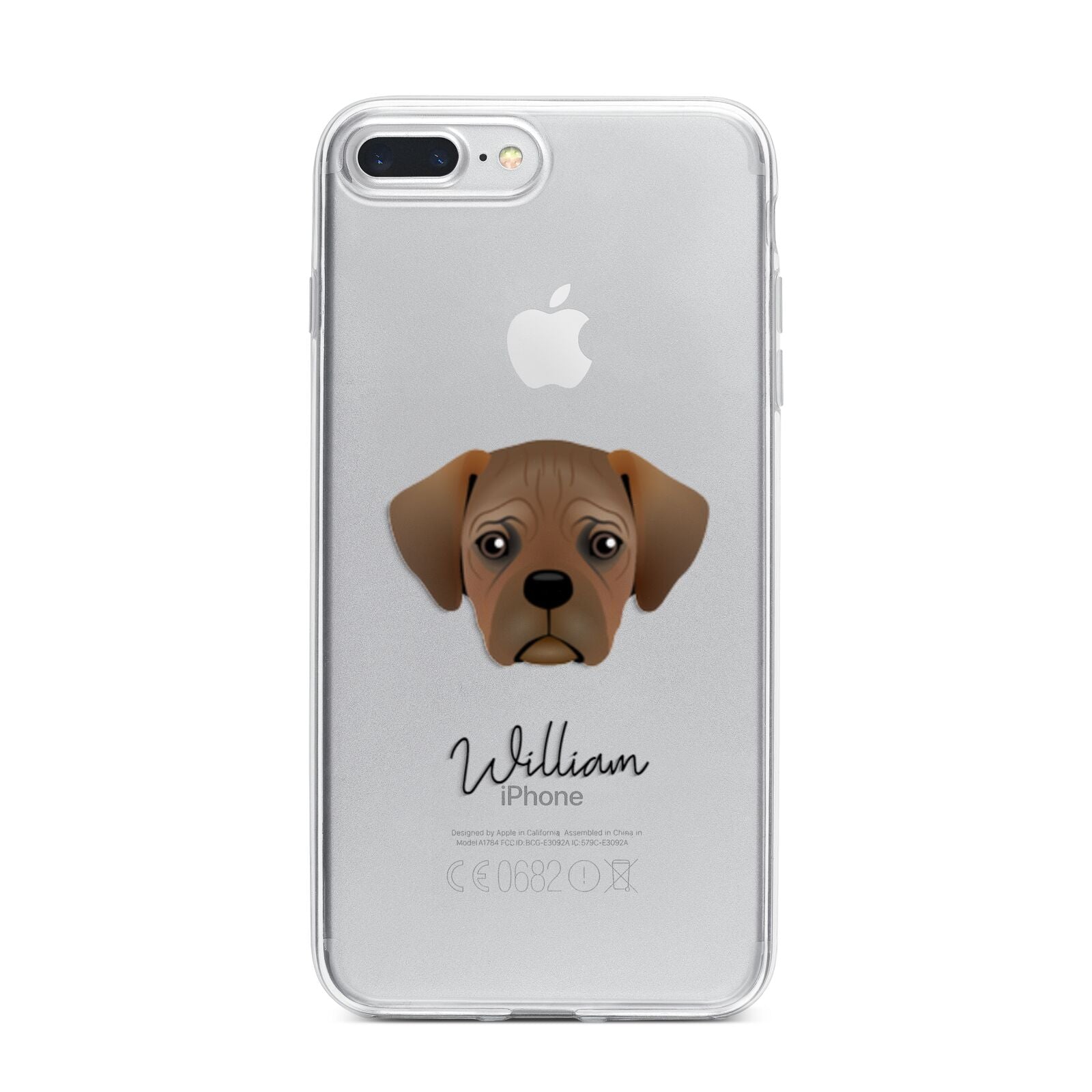 Pugalier Personalised iPhone 7 Plus Bumper Case on Silver iPhone