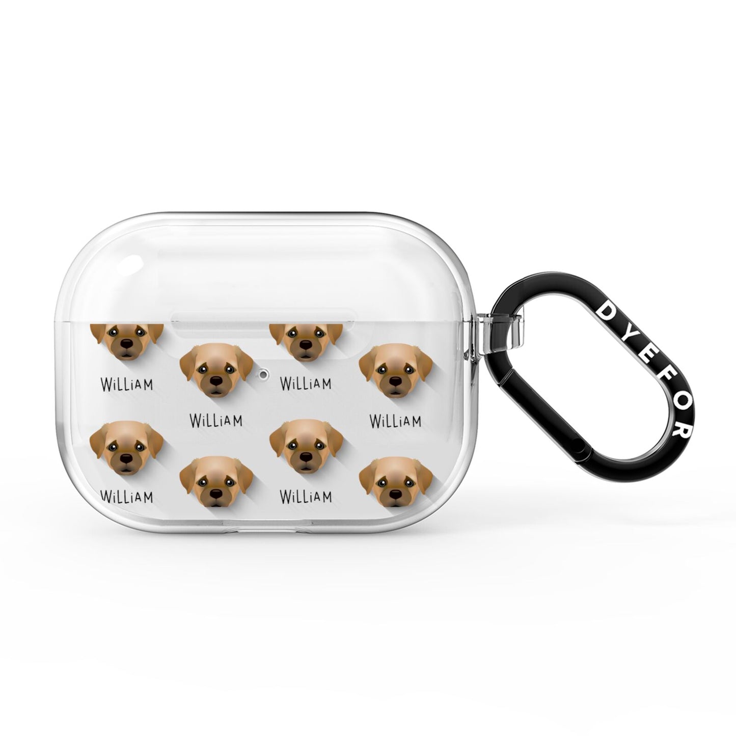 Pugapoo Icon with Name AirPods Pro Clear Case