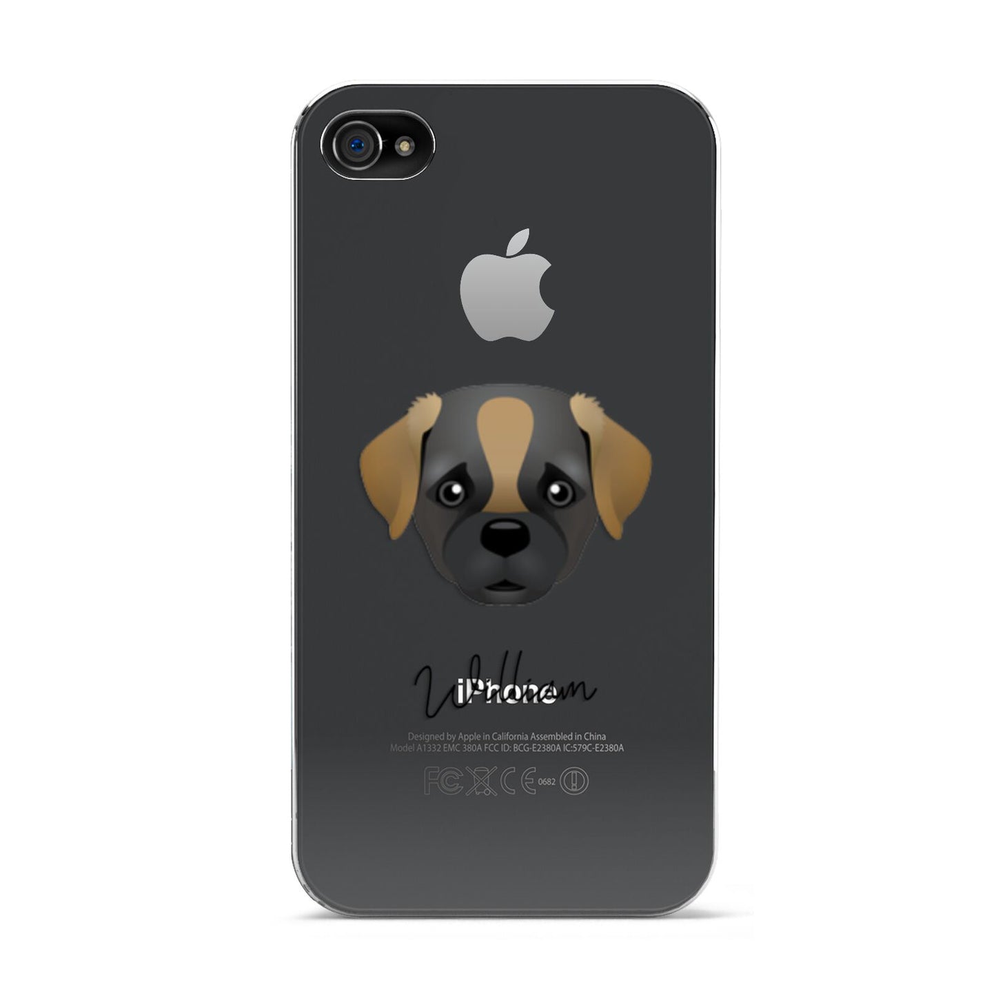 Pugapoo Personalised Apple iPhone 4s Case