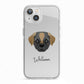 Pugapoo Personalised iPhone 13 TPU Impact Case with White Edges