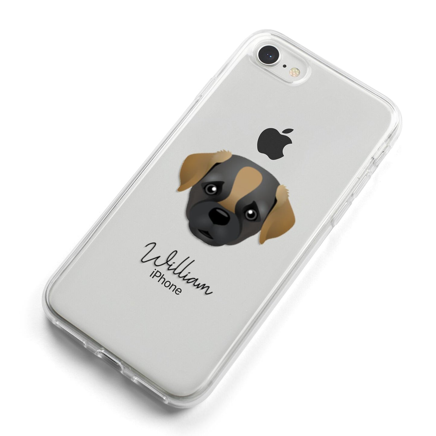 Pugapoo Personalised iPhone 8 Bumper Case on Silver iPhone Alternative Image