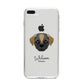 Pugapoo Personalised iPhone 8 Plus Bumper Case on Silver iPhone