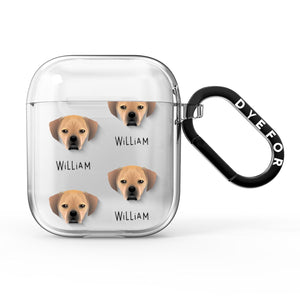 Puggle Icon with Name AirPods Case