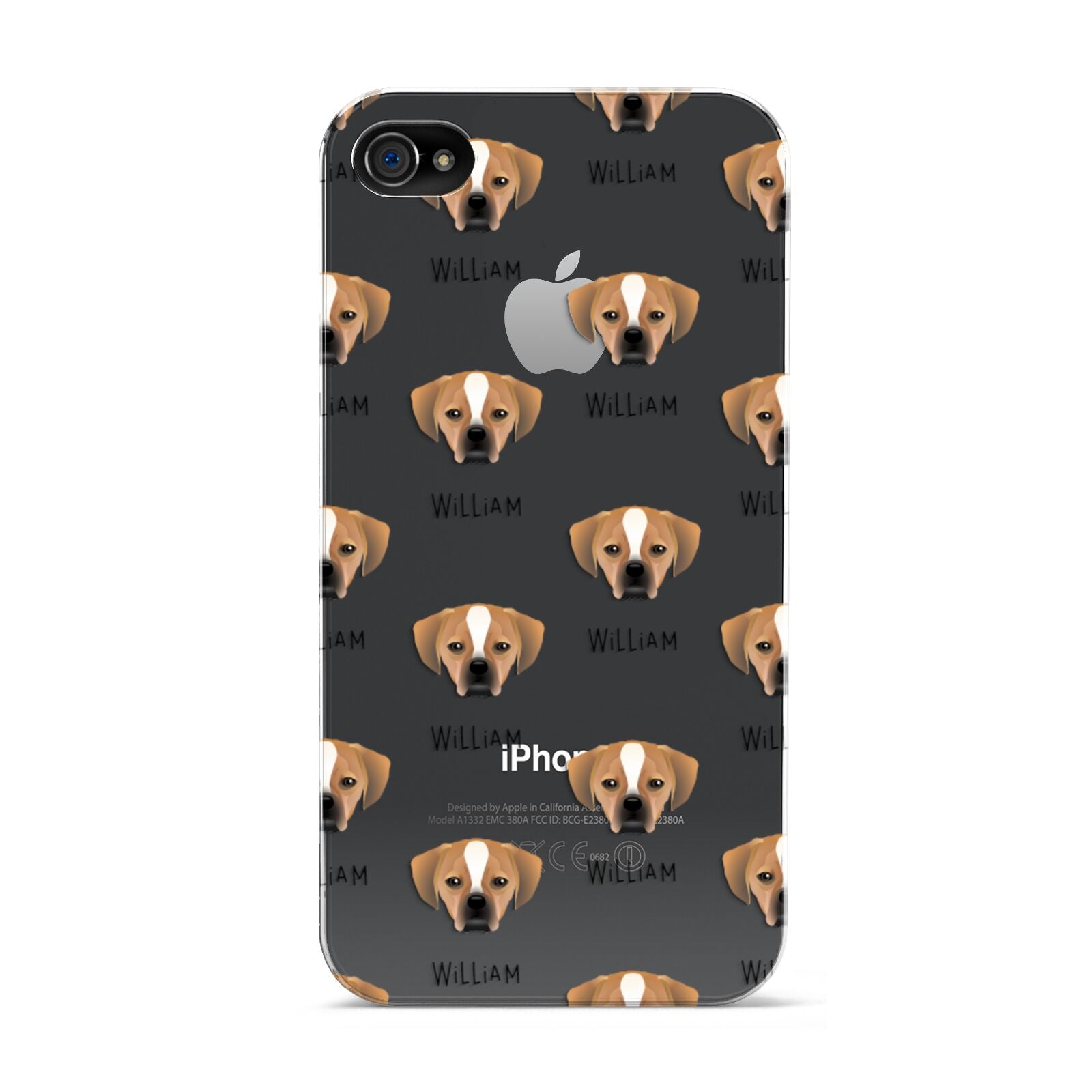 Puggle Icon with Name Apple iPhone 4s Case