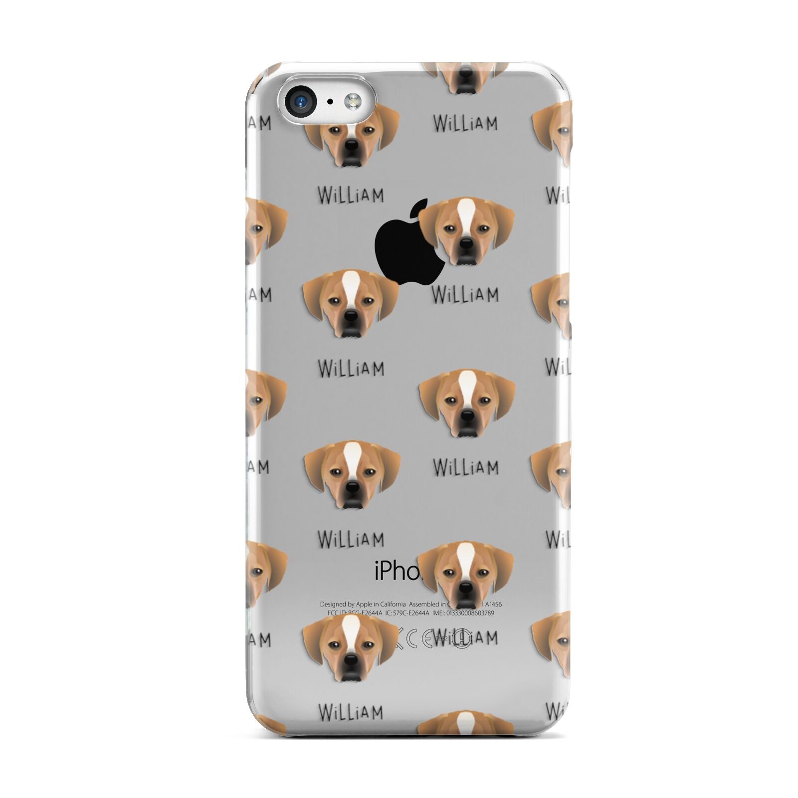 Puggle Icon with Name Apple iPhone 5c Case