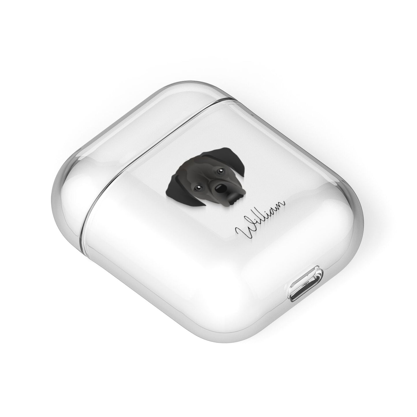 Puggle Personalised AirPods Case Laid Flat