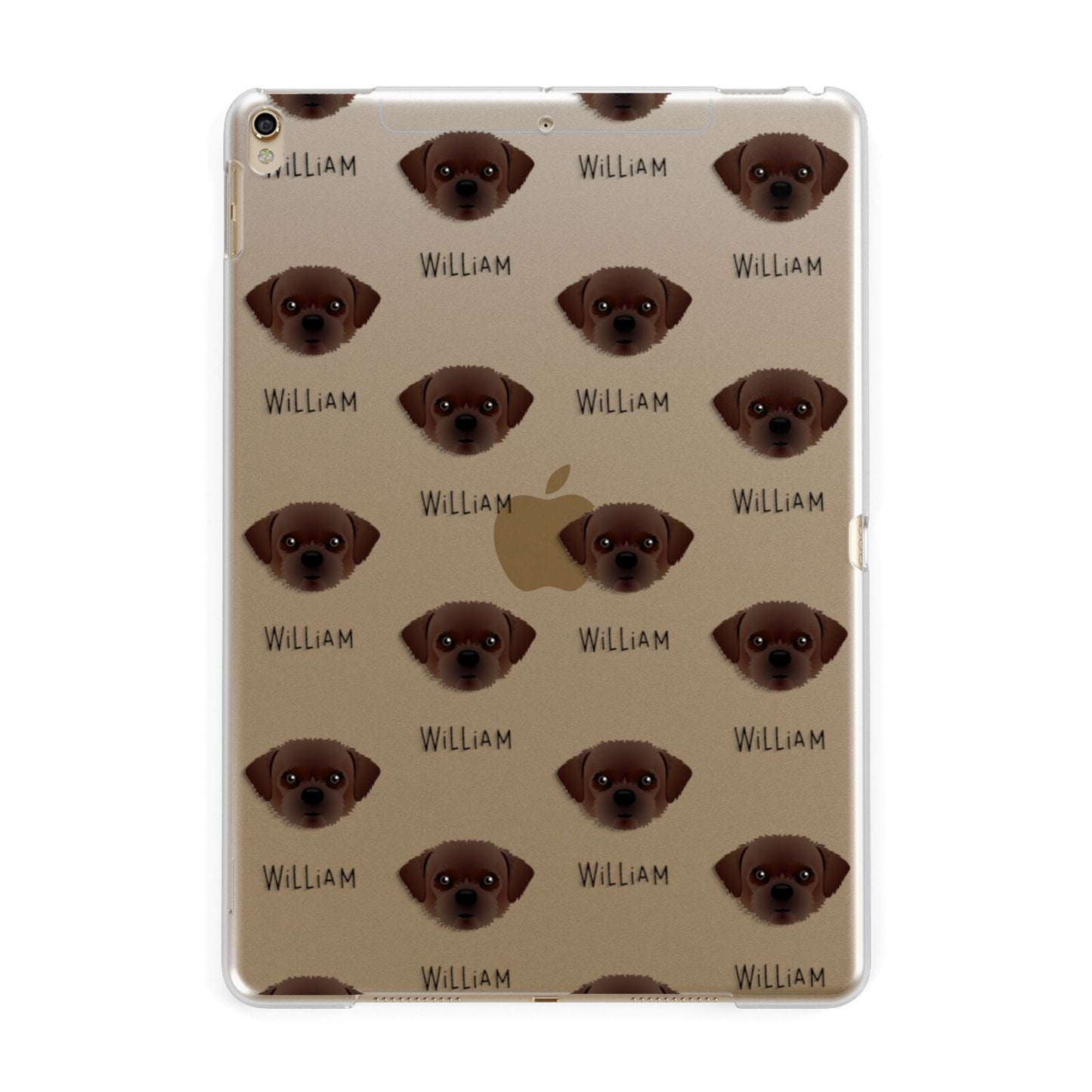 Pugzu Icon with Name Apple iPad Gold Case