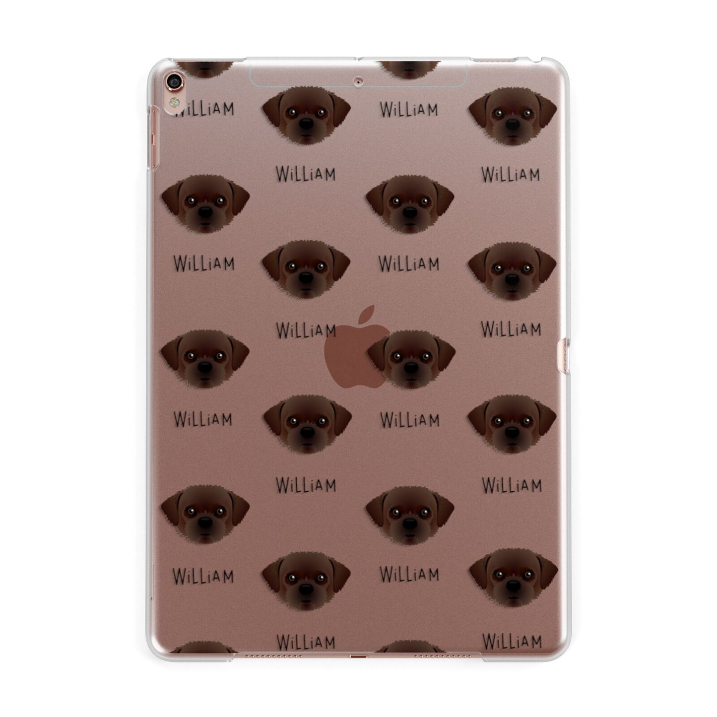 Pugzu Icon with Name Apple iPad Rose Gold Case