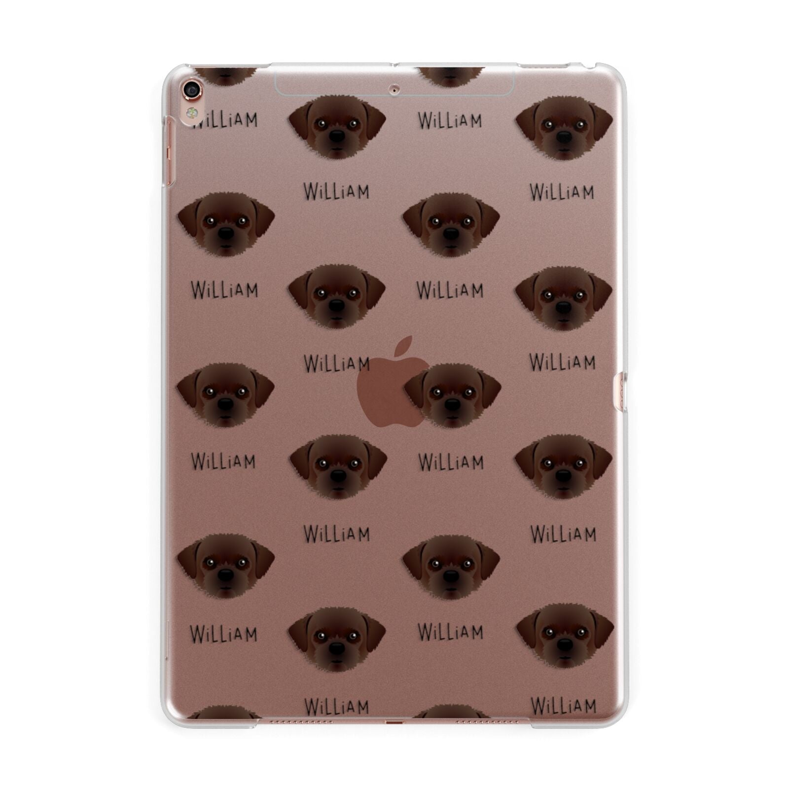 Pugzu Icon with Name Apple iPad Rose Gold Case