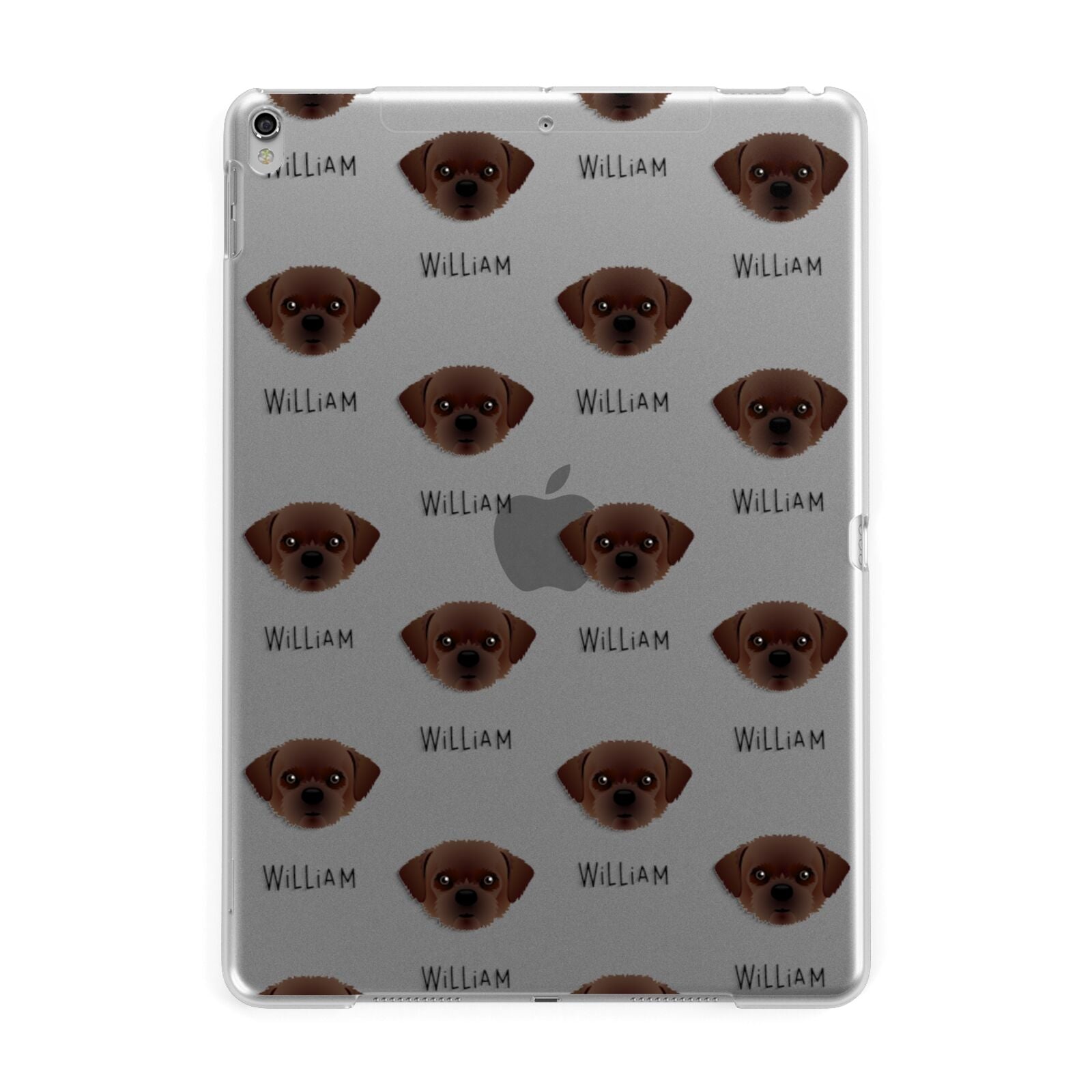 Pugzu Icon with Name Apple iPad Silver Case