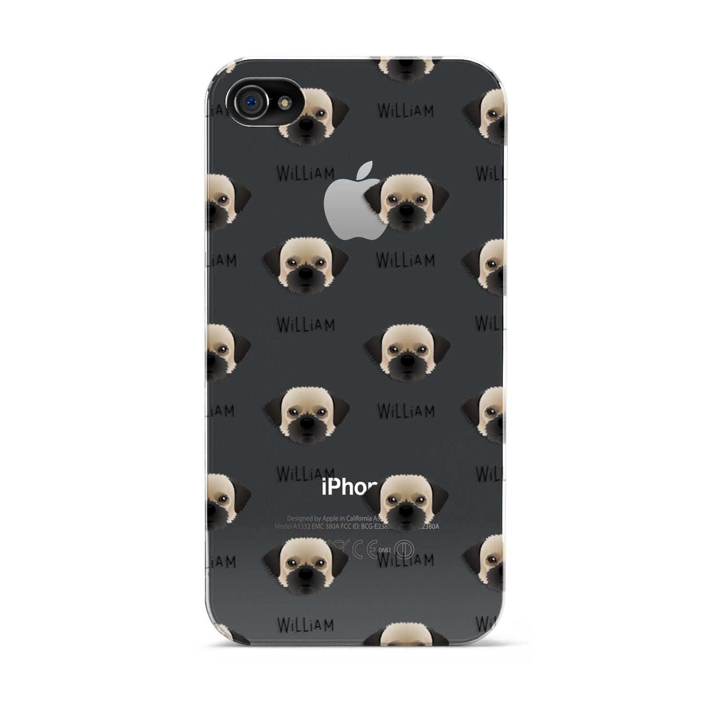 Pugzu Icon with Name Apple iPhone 4s Case