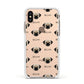 Pugzu Icon with Name Apple iPhone Xs Impact Case White Edge on Gold Phone