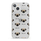 Pugzu Icon with Name iPhone 13 Clear Bumper Case