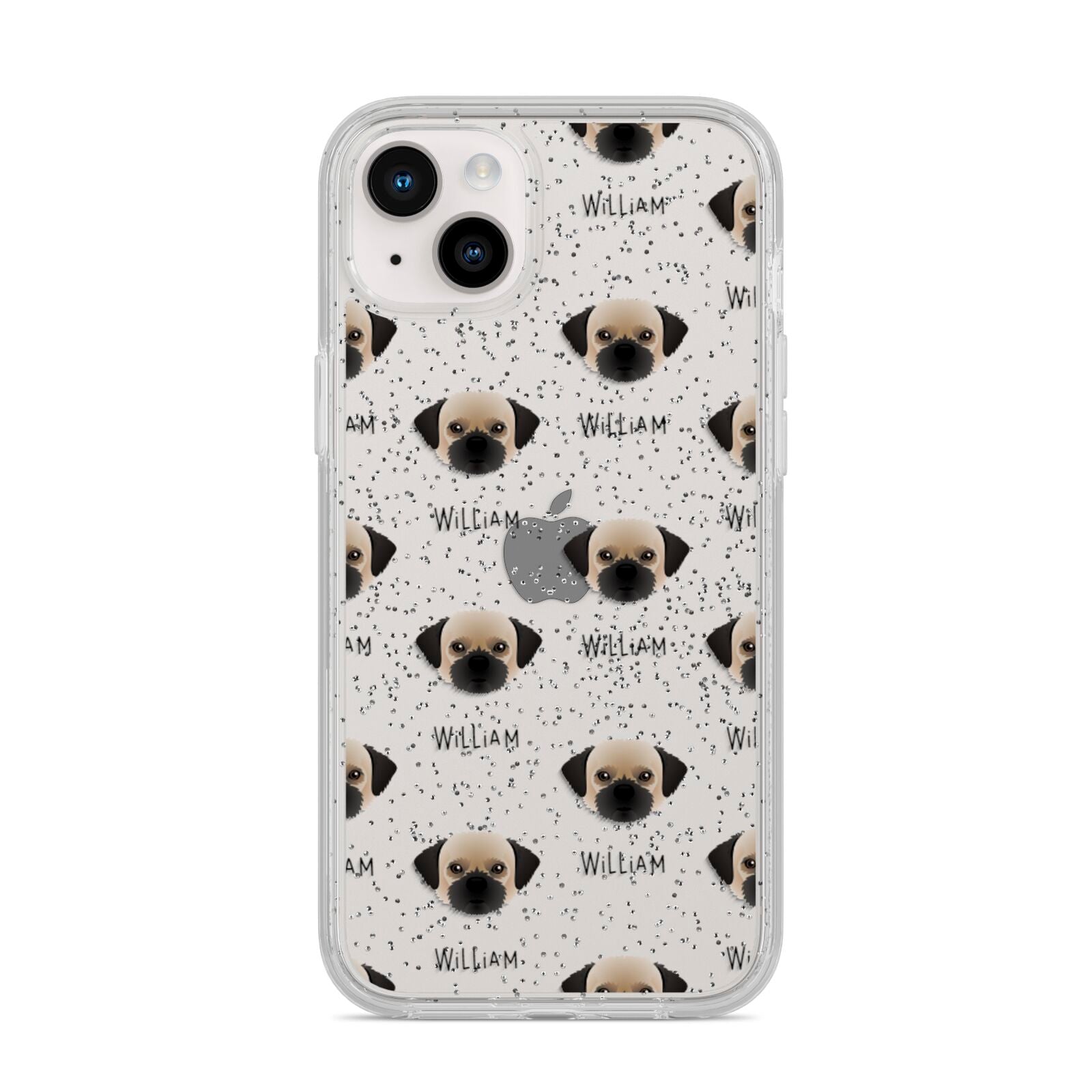 Pugzu Icon with Name iPhone 14 Plus Glitter Tough Case Starlight