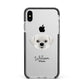 Pugzu Personalised Apple iPhone Xs Max Impact Case Black Edge on Silver Phone