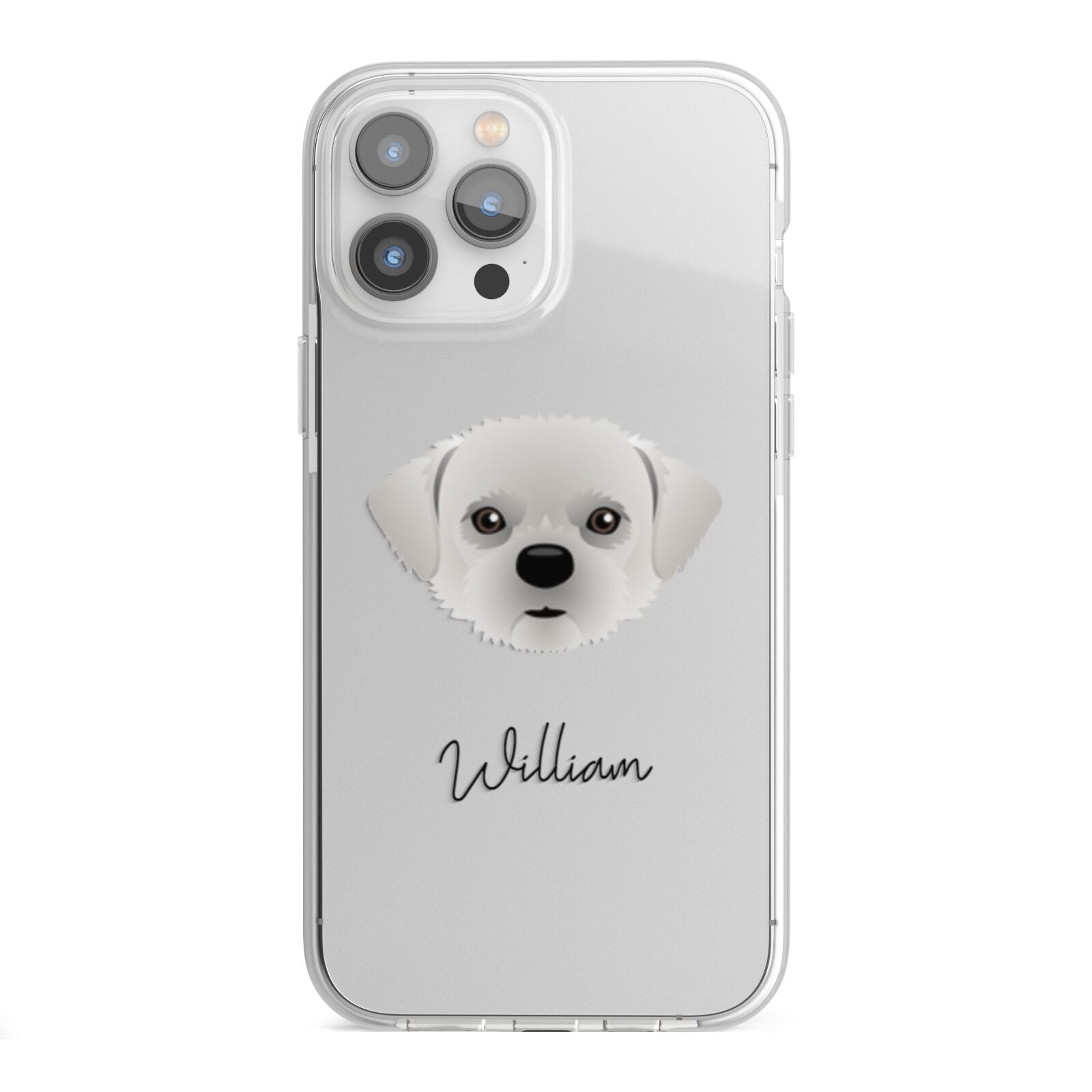 Pugzu Personalised iPhone 13 Pro Max TPU Impact Case with White Edges