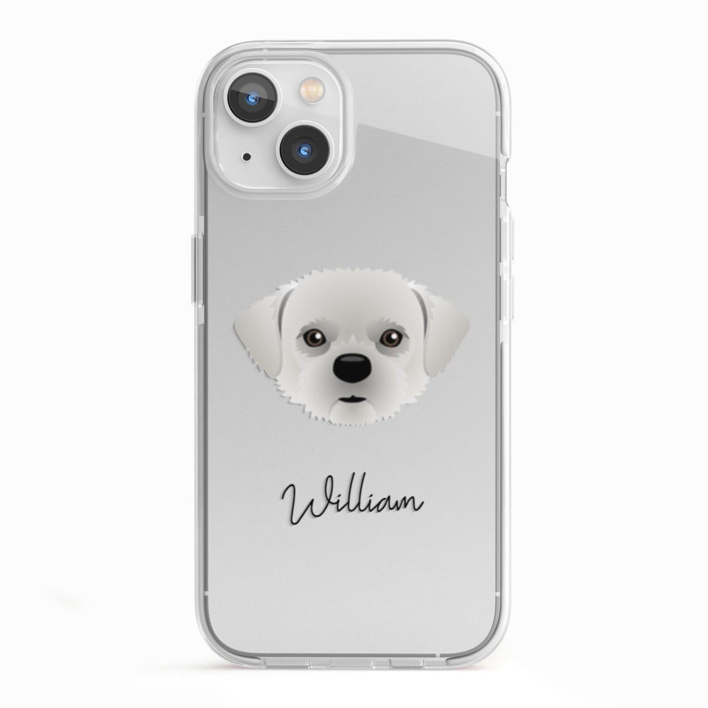 Pugzu Personalised iPhone 13 TPU Impact Case with White Edges