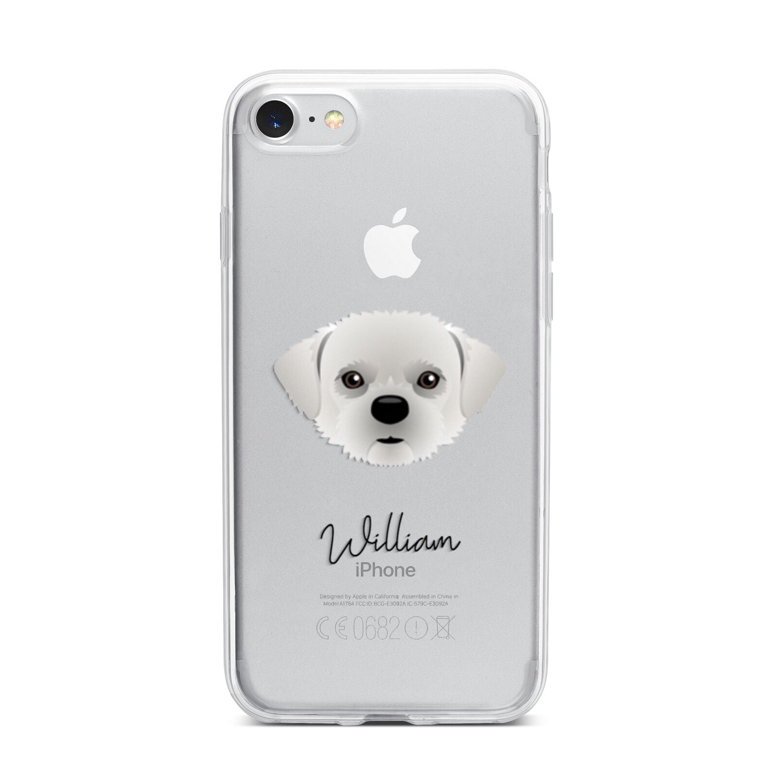 Pugzu Personalised iPhone 7 Bumper Case on Silver iPhone