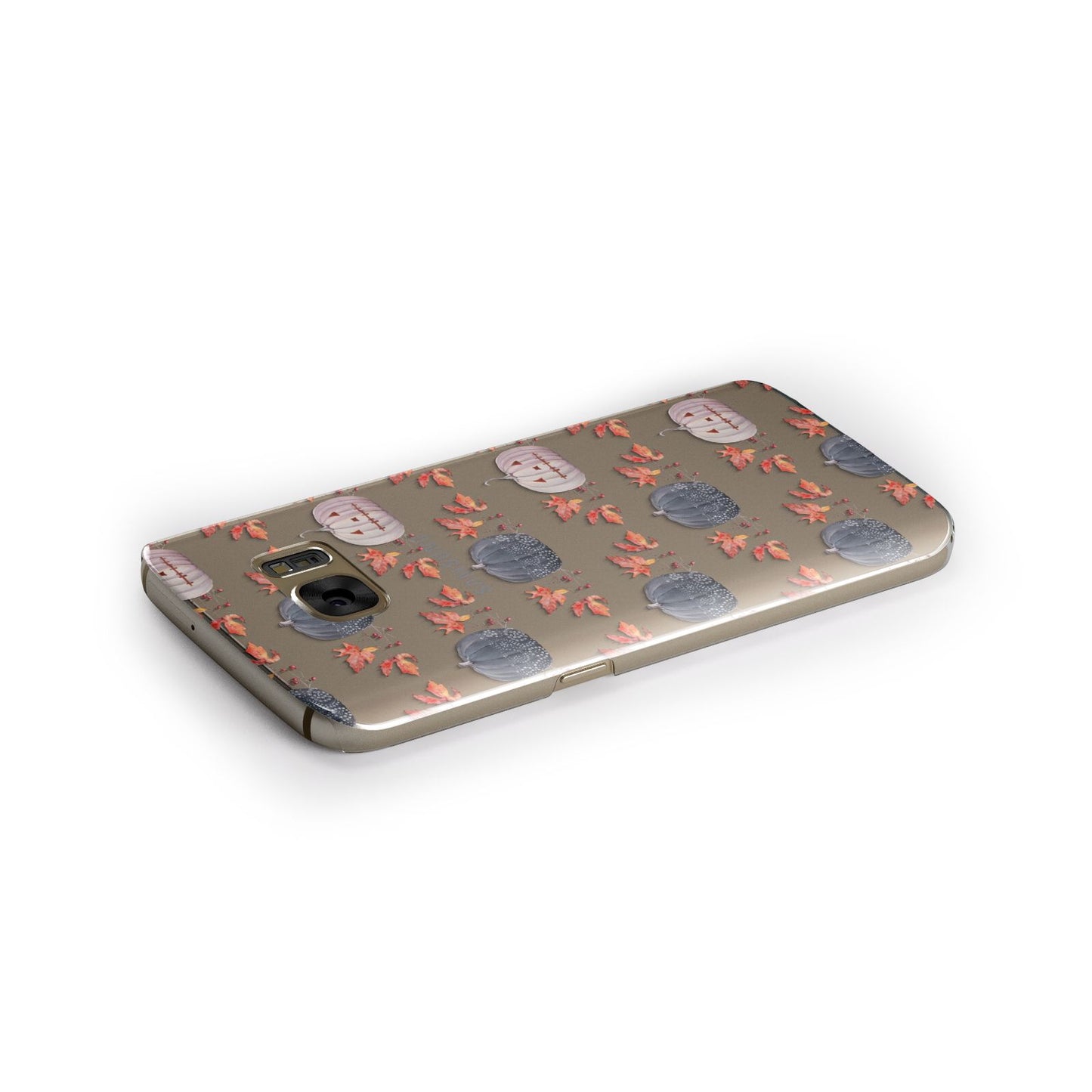 Pumpkin Autumn Leaves Samsung Galaxy Case Side Close Up