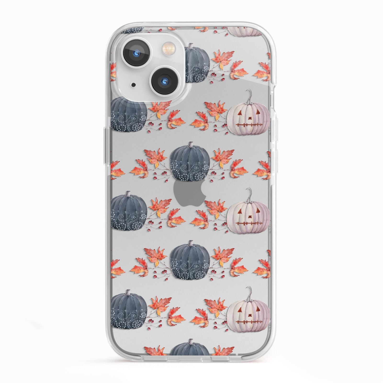 Pumpkin Autumn Leaves iPhone 13 TPU Impact Case with White Edges