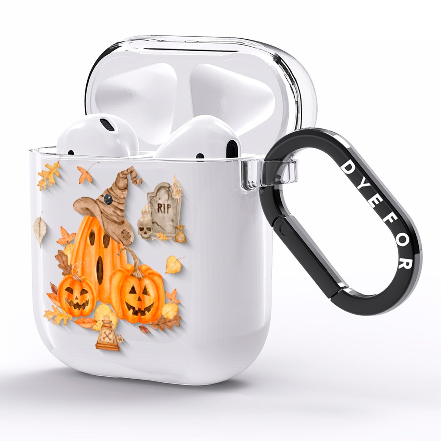 Pumpkin Graveyard AirPods Clear Case Side Image