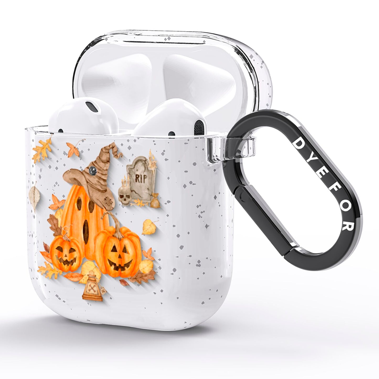 Pumpkin Graveyard AirPods Glitter Case Side Image