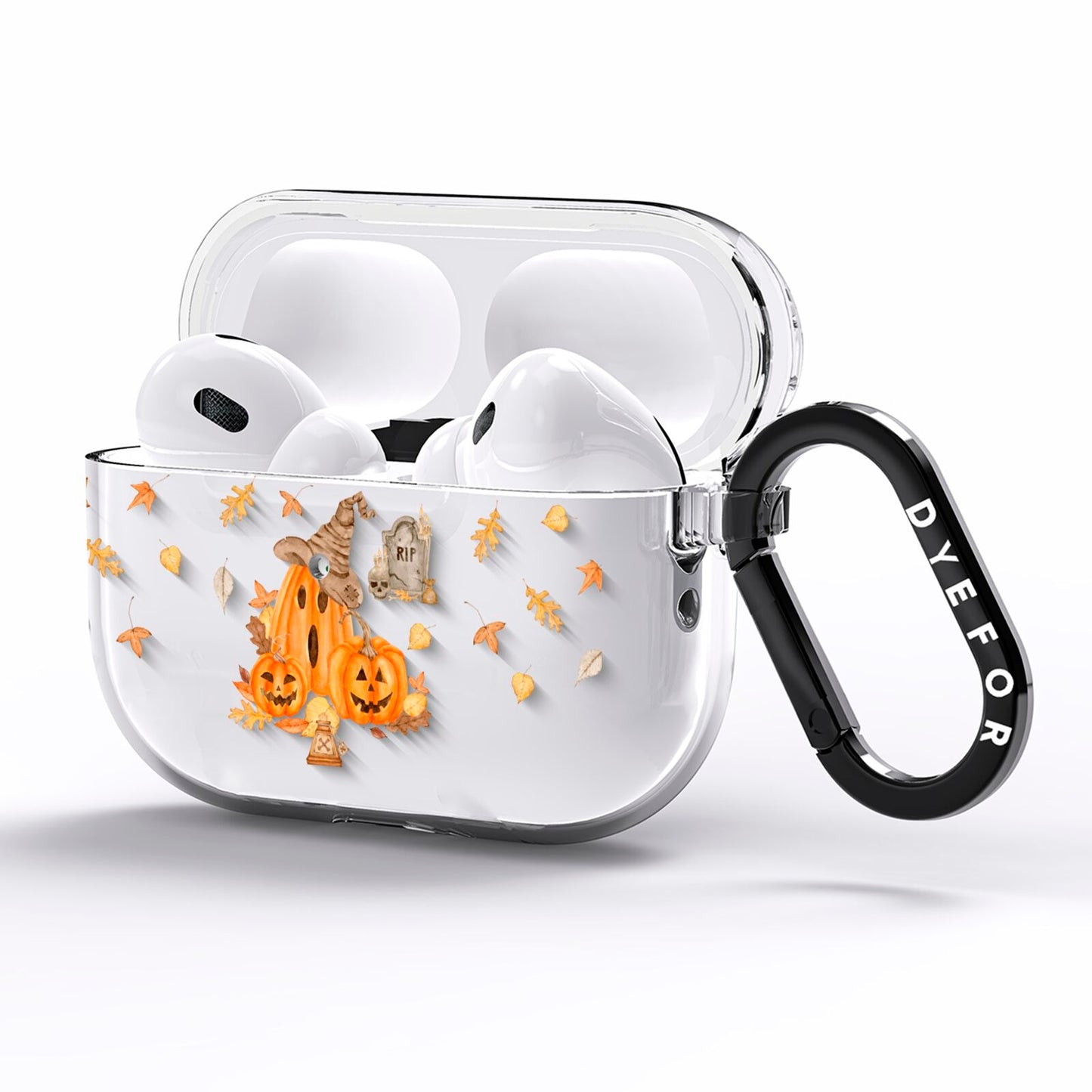 Pumpkin Graveyard AirPods Pro Clear Case Side Image