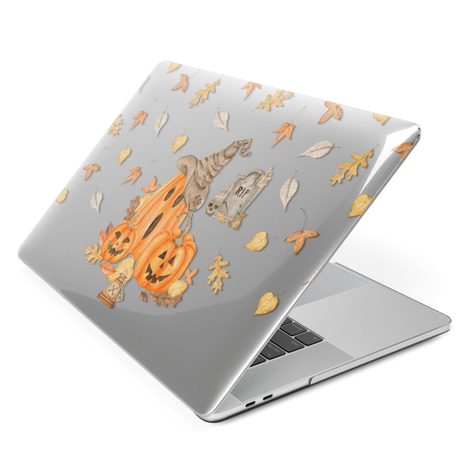 Pumpkin Graveyard Apple MacBook Case Side View