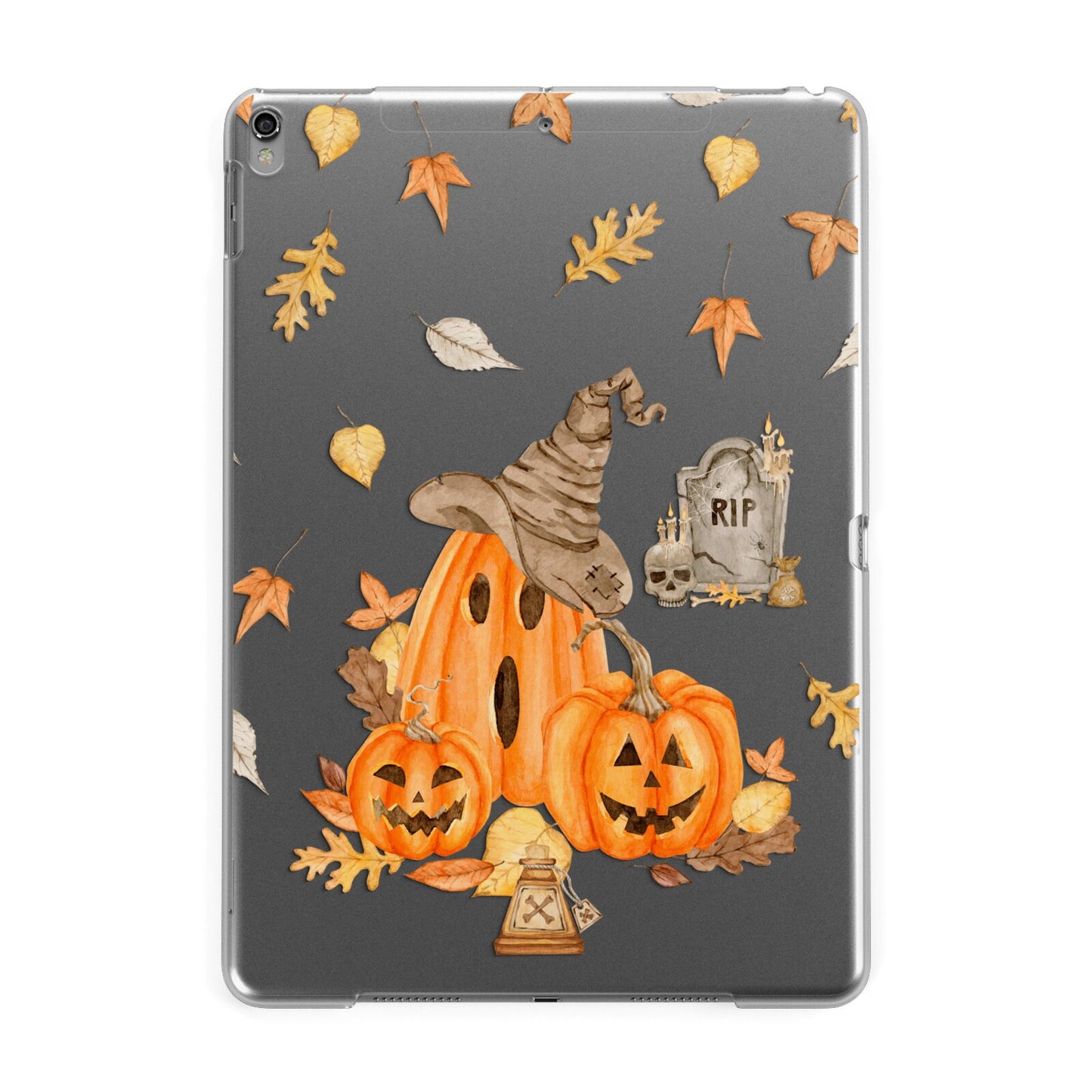 Pumpkin Graveyard Apple iPad Grey Case