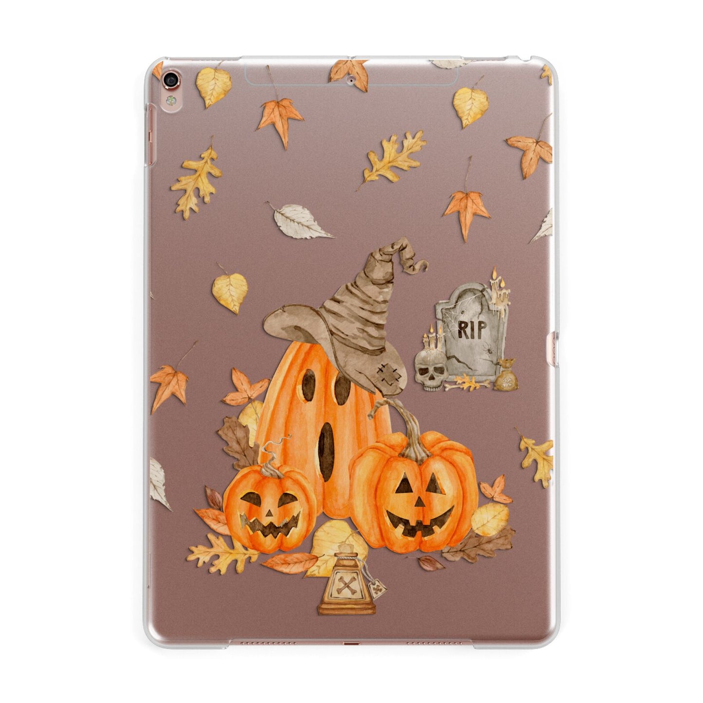 Pumpkin Graveyard Apple iPad Rose Gold Case