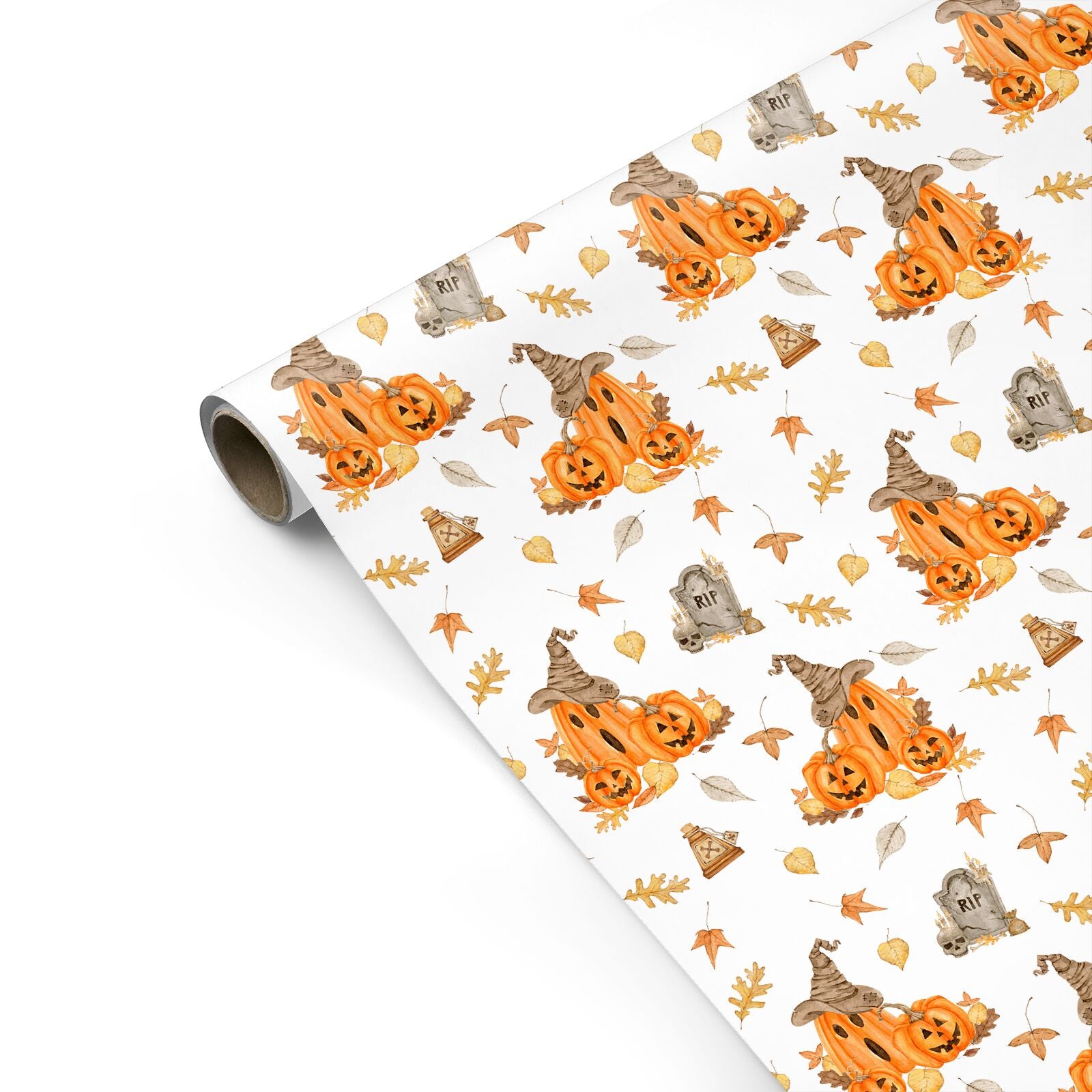 Pumpkin Graveyard Personalised Gift Wrap