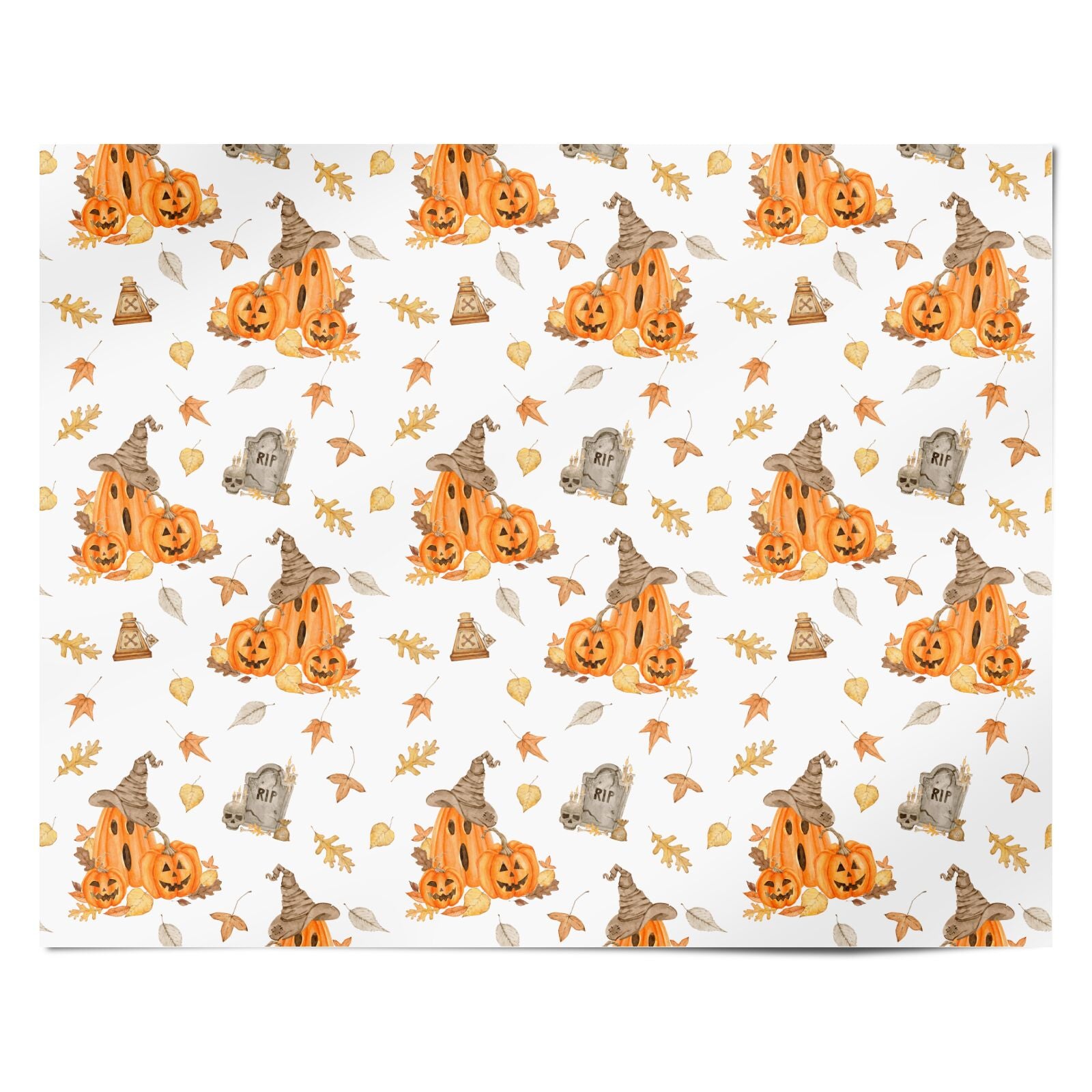 Pumpkin Graveyard Personalised Wrapping Paper Alternative