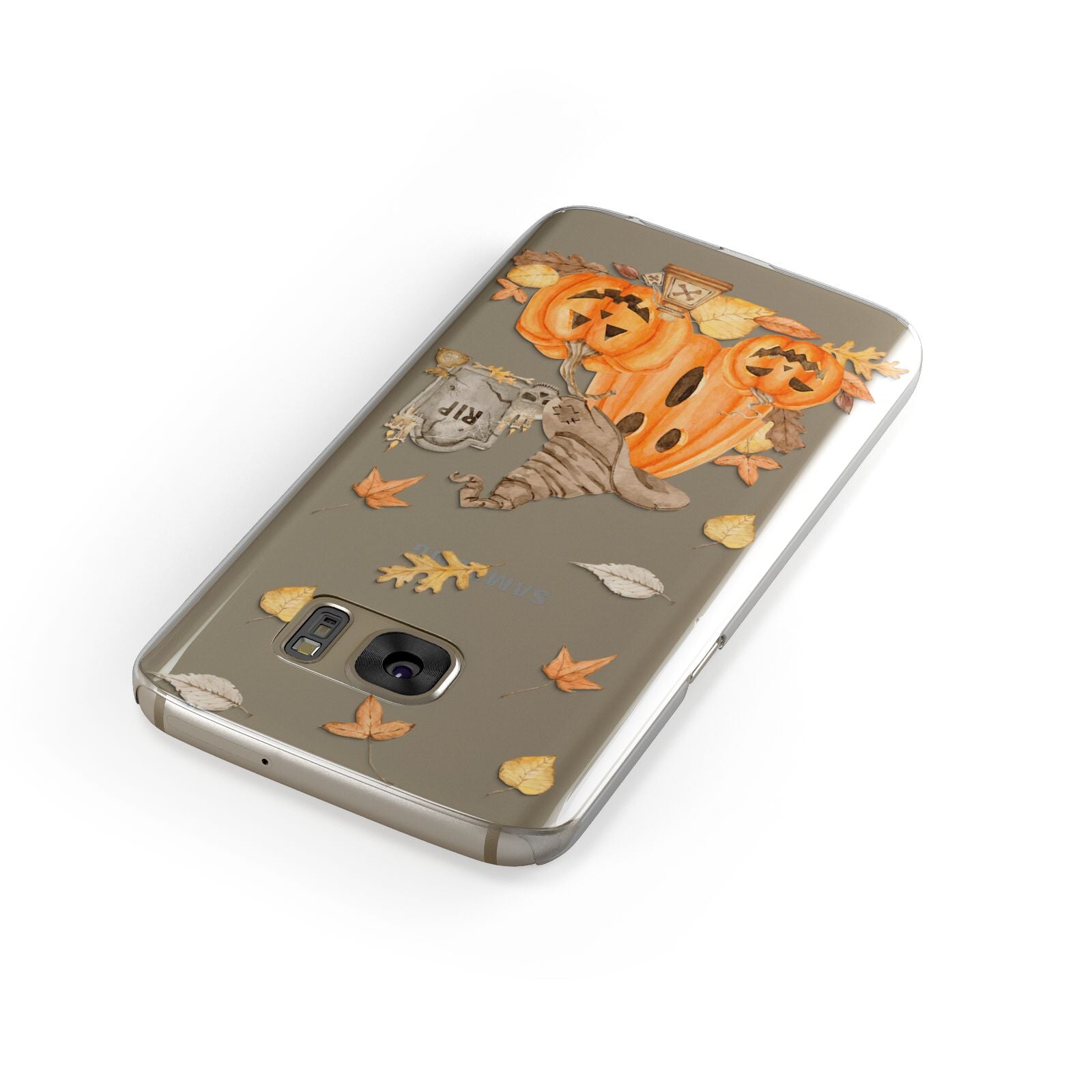 Pumpkin Graveyard Samsung Galaxy Case Front Close Up