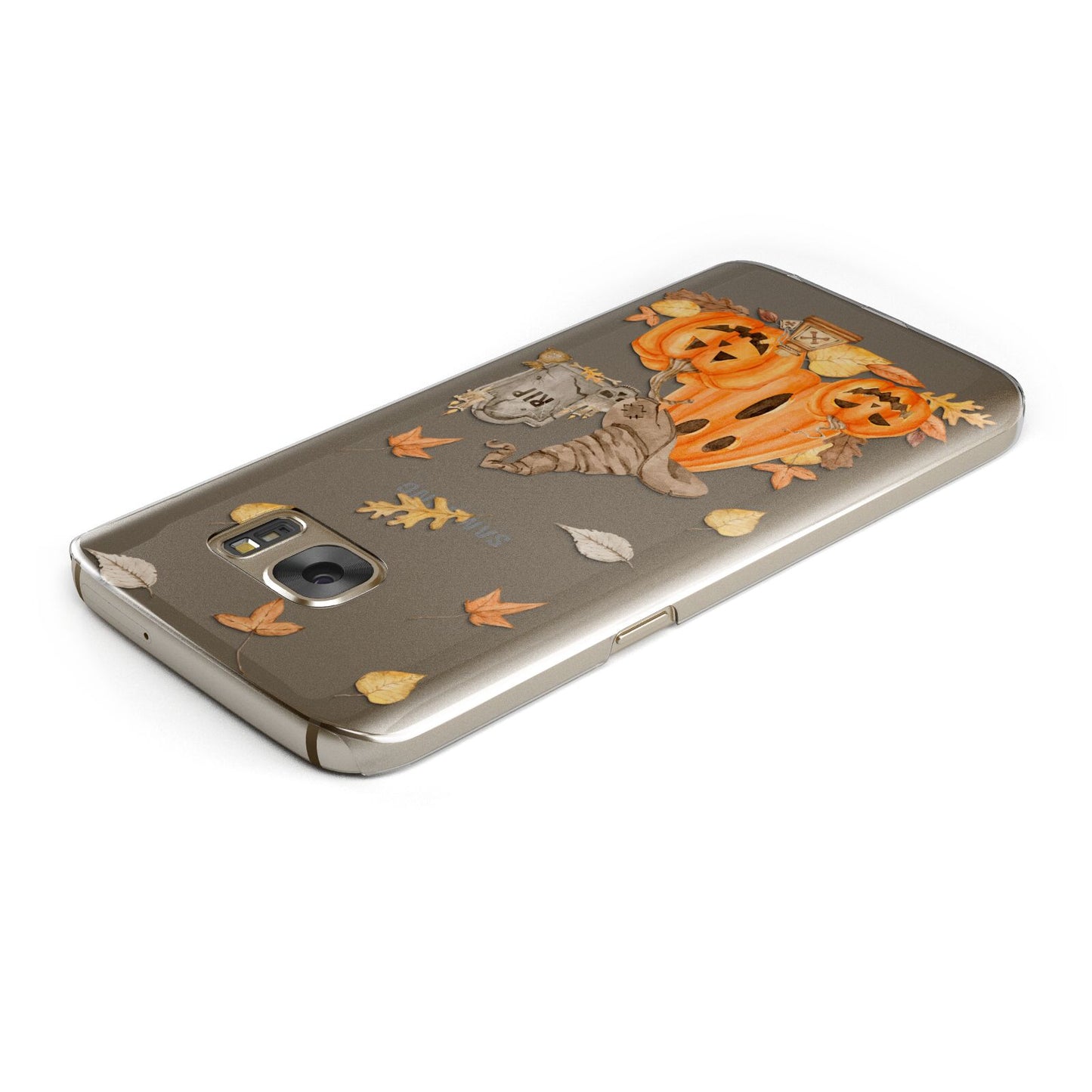 Pumpkin Graveyard Samsung Galaxy Case Top Cutout