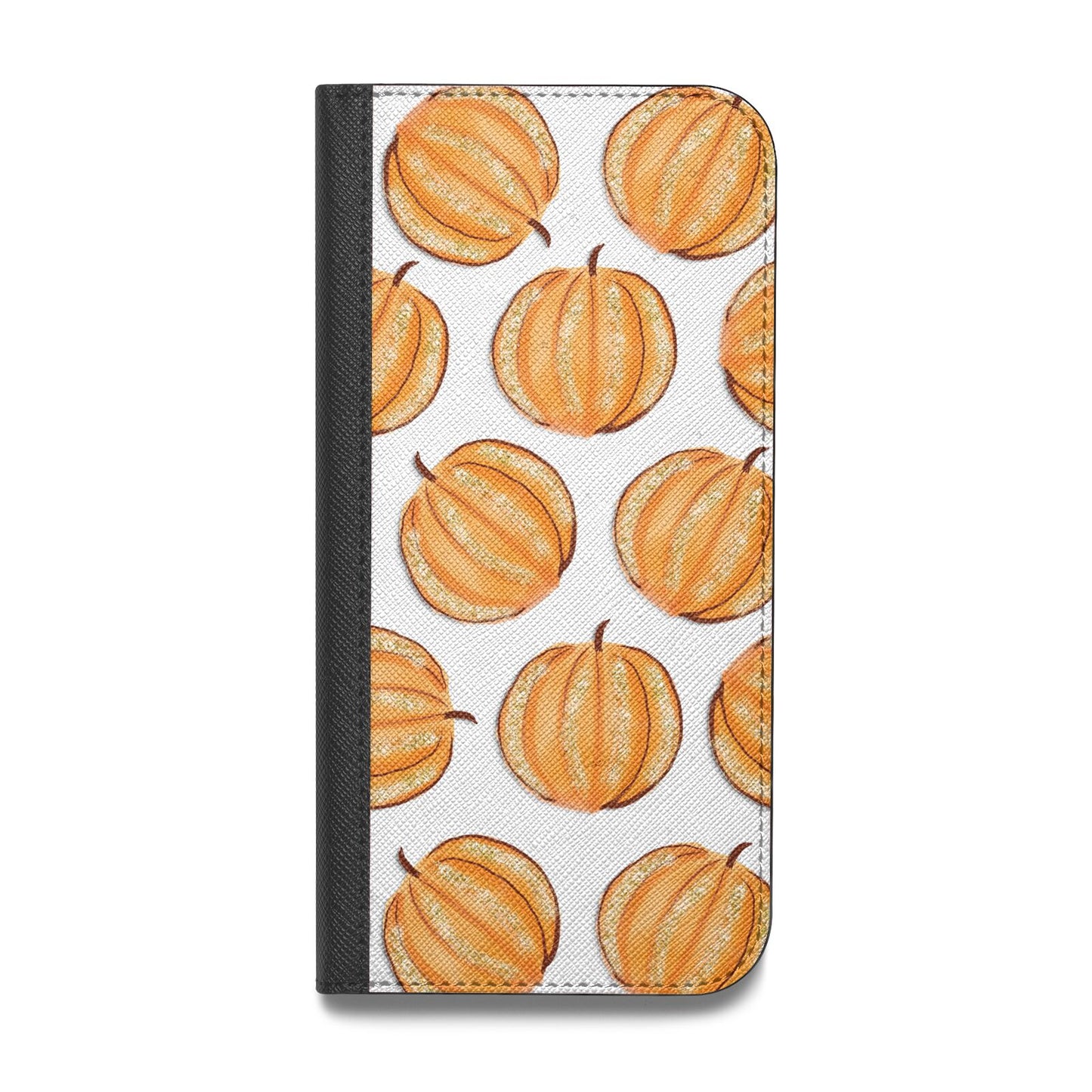 Pumpkin Halloween Vegan Leather Flip Samsung Case