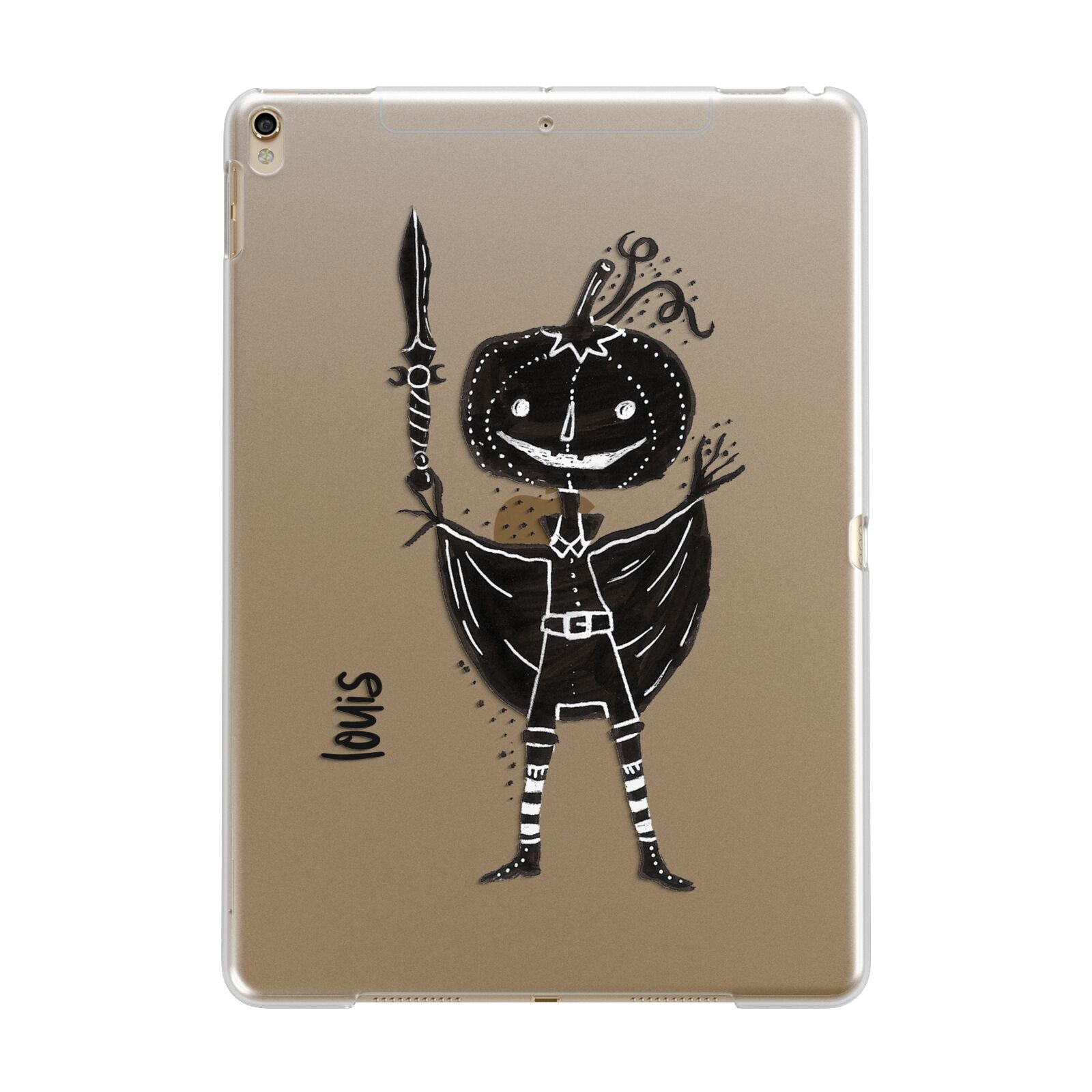 Pumpkin Head Personalised Apple iPad Gold Case