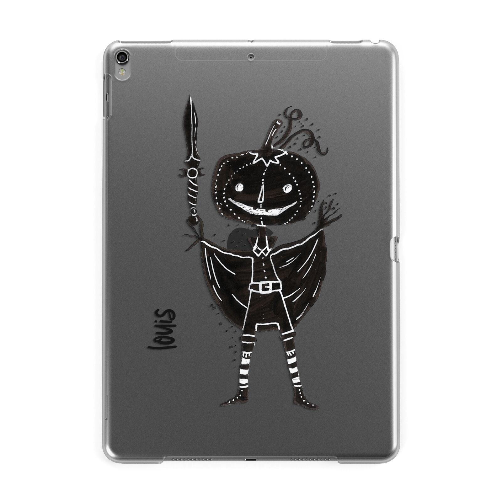 Pumpkin Head Personalised Apple iPad Grey Case