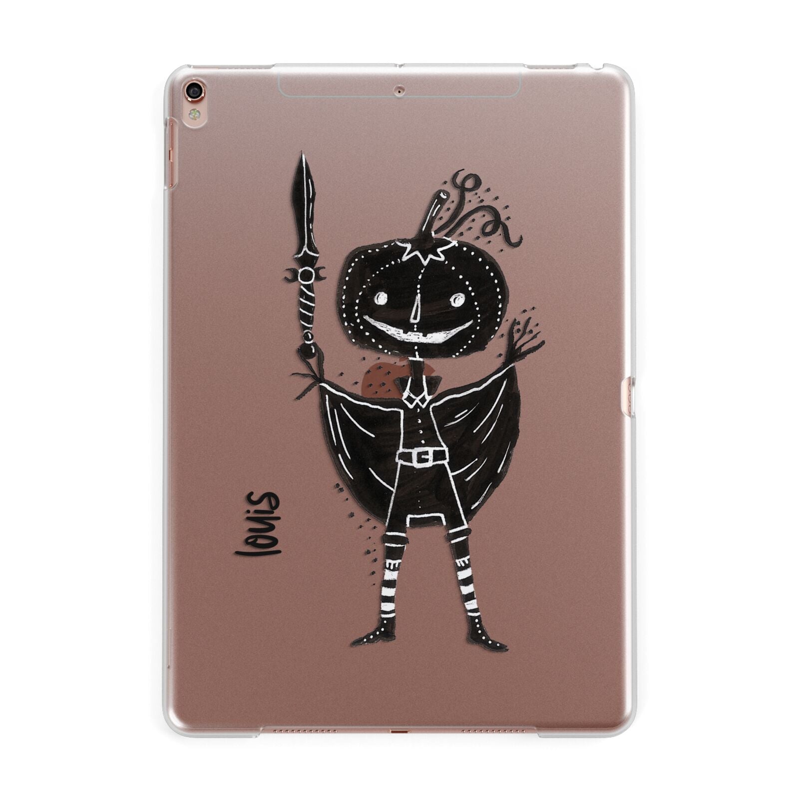 Pumpkin Head Personalised Apple iPad Rose Gold Case