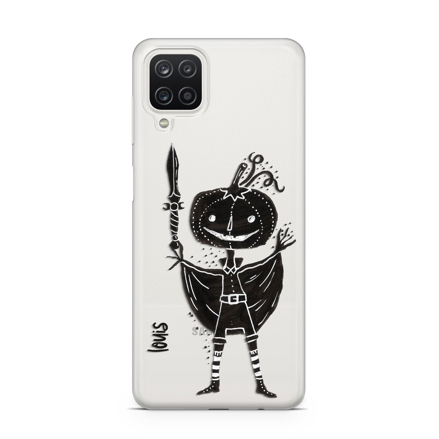 Pumpkin Head Personalised Samsung A12 Case