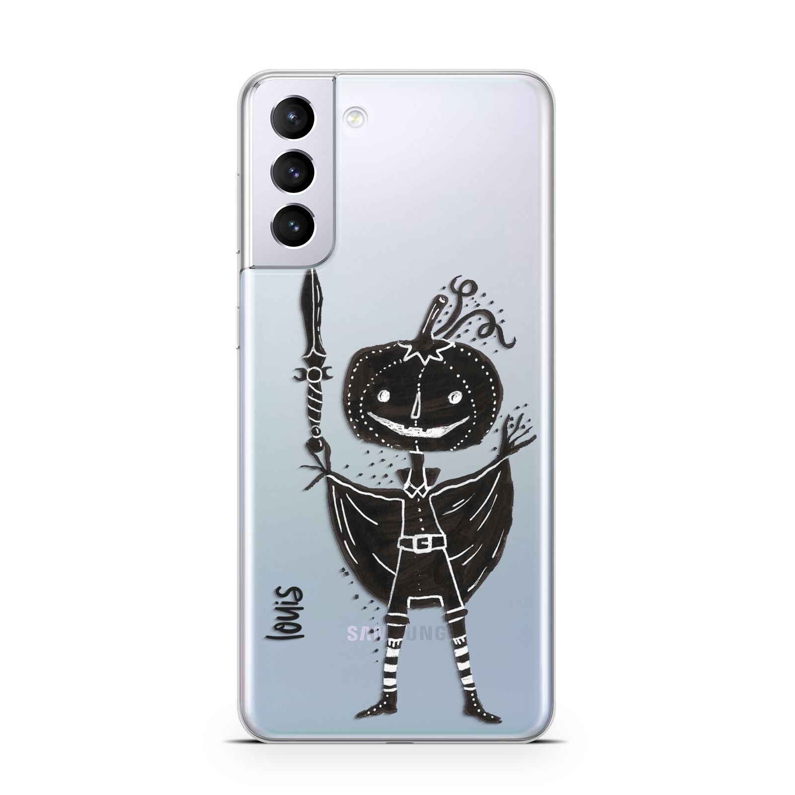 Pumpkin Head Personalised Samsung S21 Plus Case