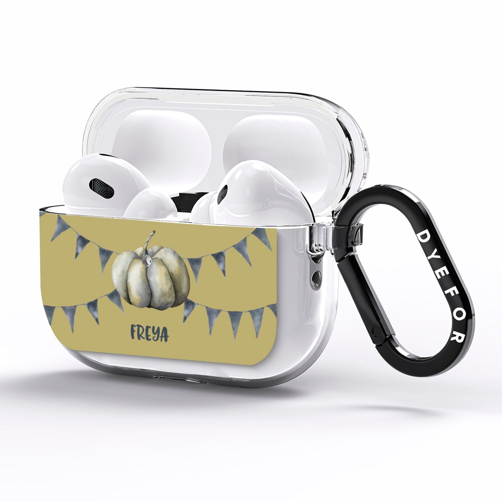 Pumpkin Part Halloween AirPods Pro Clear Case Side Image